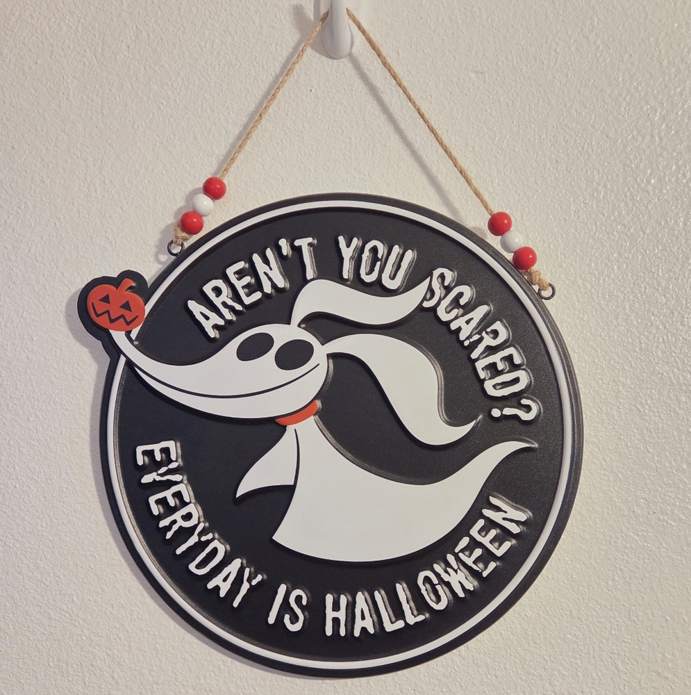 Disney The Nightmare Before Christmas' Zero Metal Sign